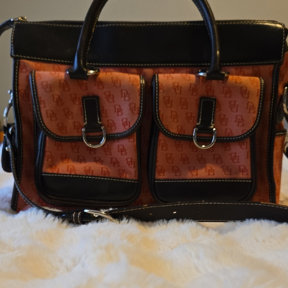 Dooney & Bourke Black and Brown Crossbody Bag
